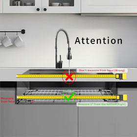 Fritoing sink grid bottom protector in use protects the sink base.