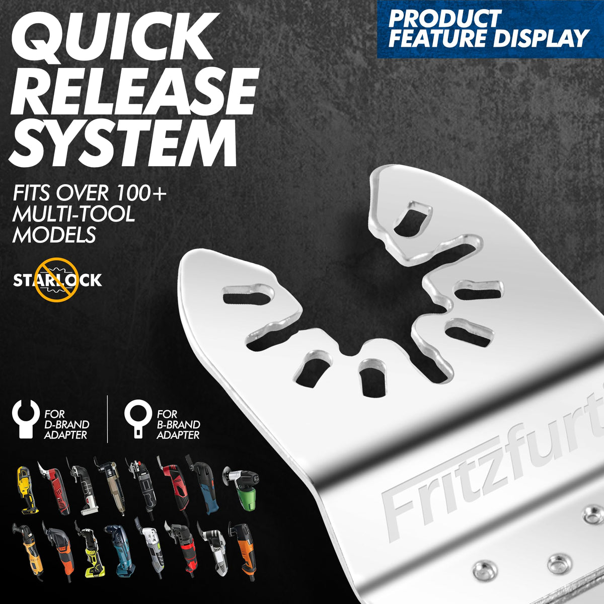 FRITZFURT universal interface blades work with most oscillating tools