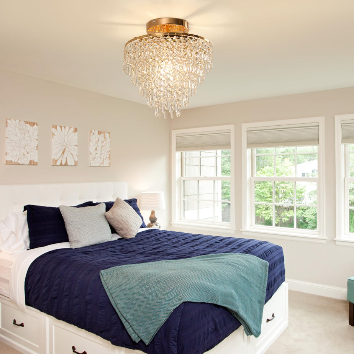 FRIXCHUR 11.8-inch wide fixture creates a striking focal point.