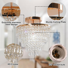 FRIXCHUR chandelier ships without bulbs to fit your preferred mood lighting.