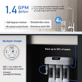 Frizzlife SP99 0.5 micron filtration captures fine particles and improves taste.