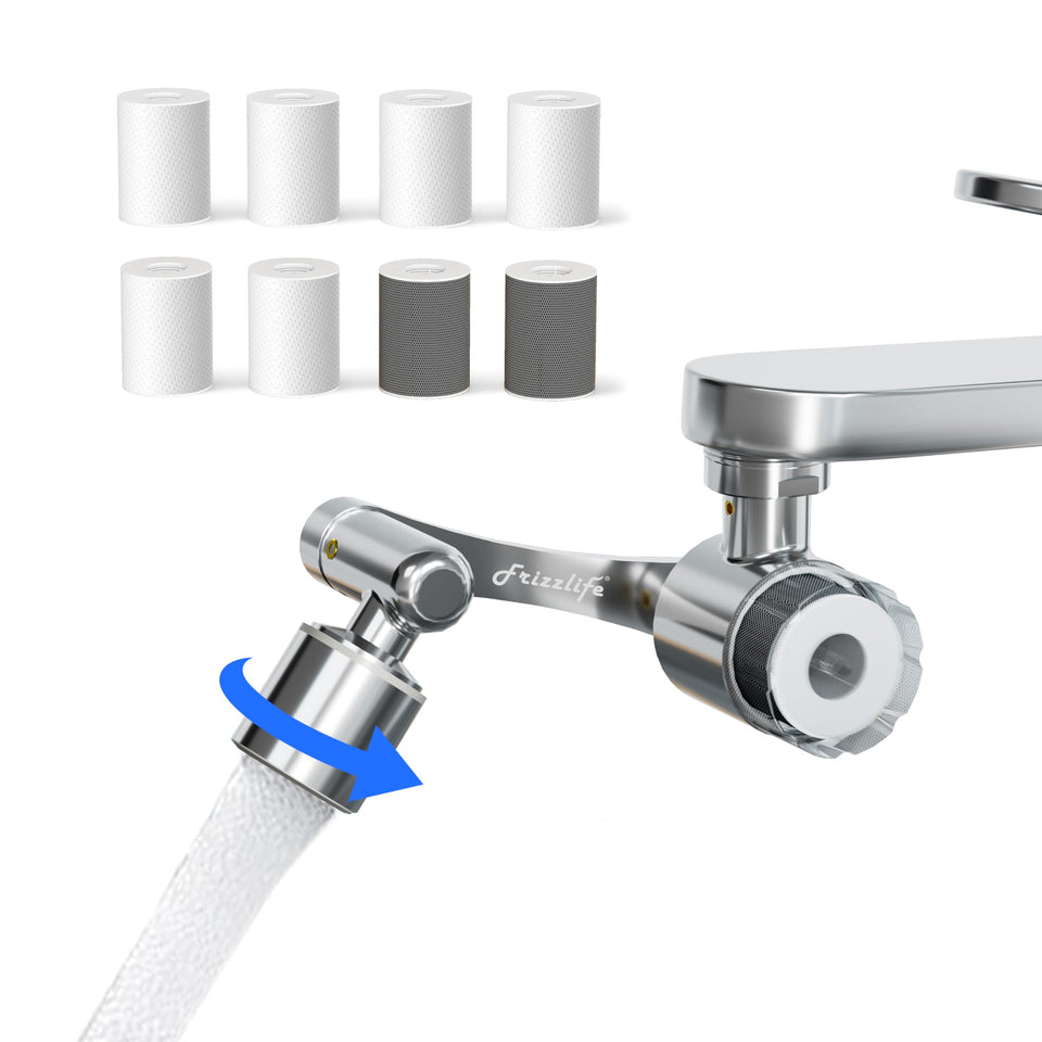 Frizzlife FF1080 rotating arm with full 1080° reach for easy faucet use