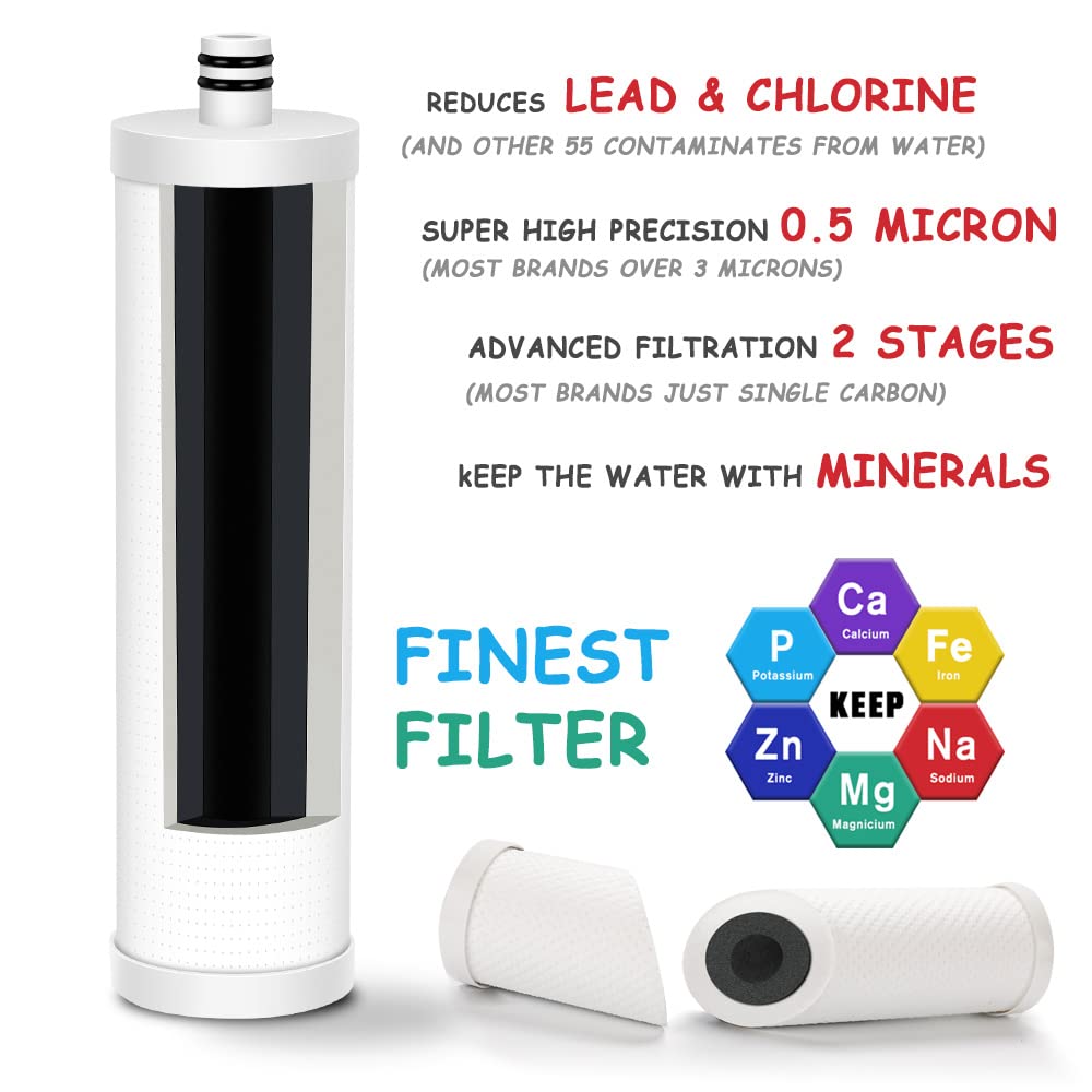 Frizzlife FZ-2 MV99 RV inline filter cartridge for cleaner on-the-road drinking water