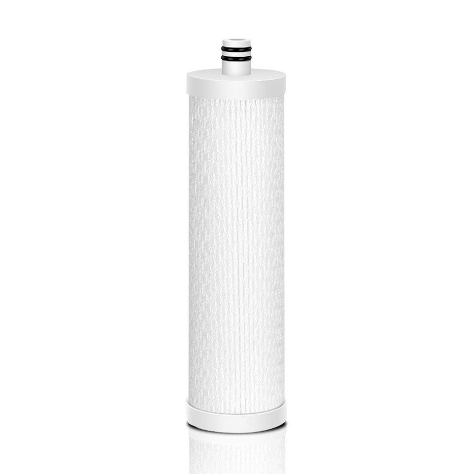 FRIZZLIFE FZ-3 filter close-up showing 0.5 micron stage for clearer water