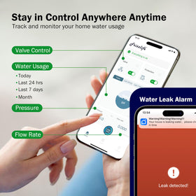 Ultrasonic leak detection indicator on Frizzlife device
