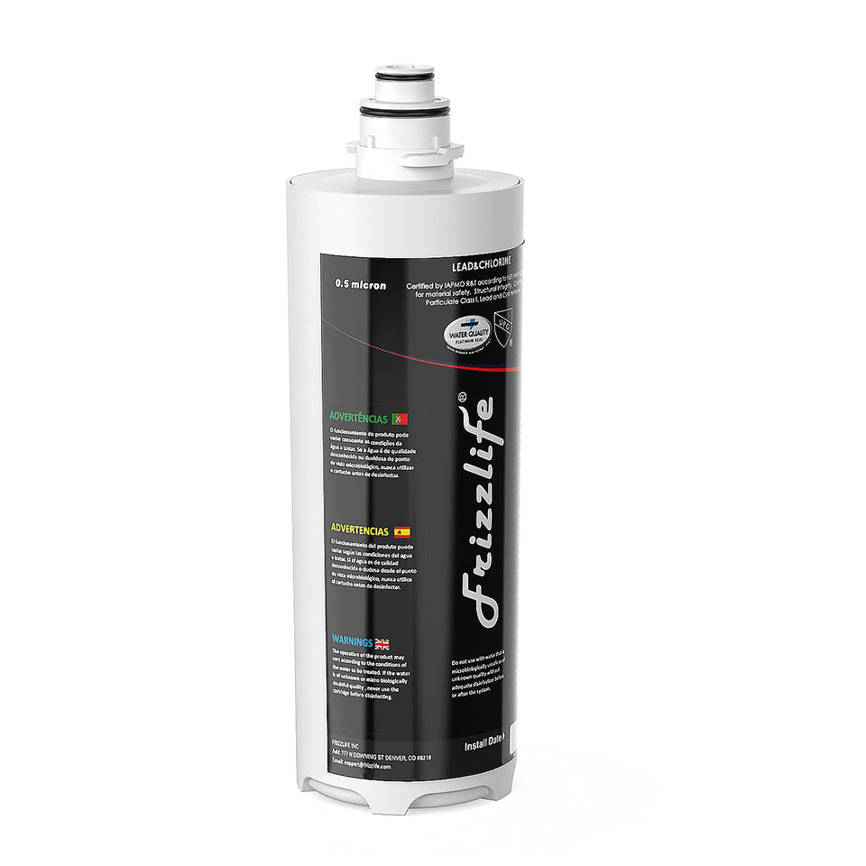 Frizzlife MK99 inner filter reduces sediment for clearer water.
