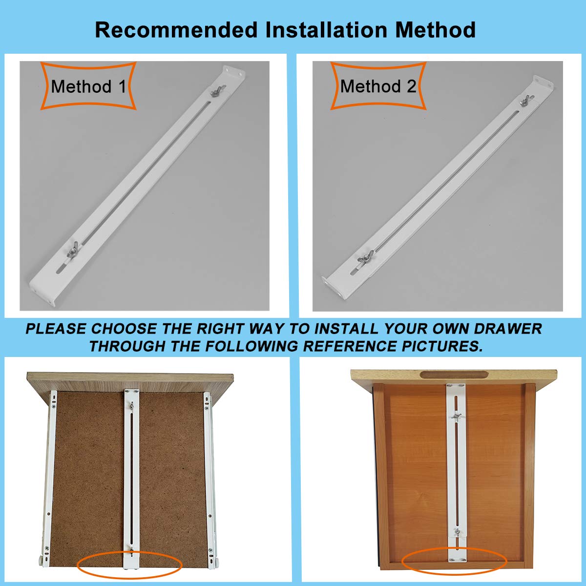 FRMSAET heavy-duty steel brackets for durable drawer reinforcement