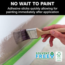 FrogTape baseboard trim use demonstrates clean removal after painting