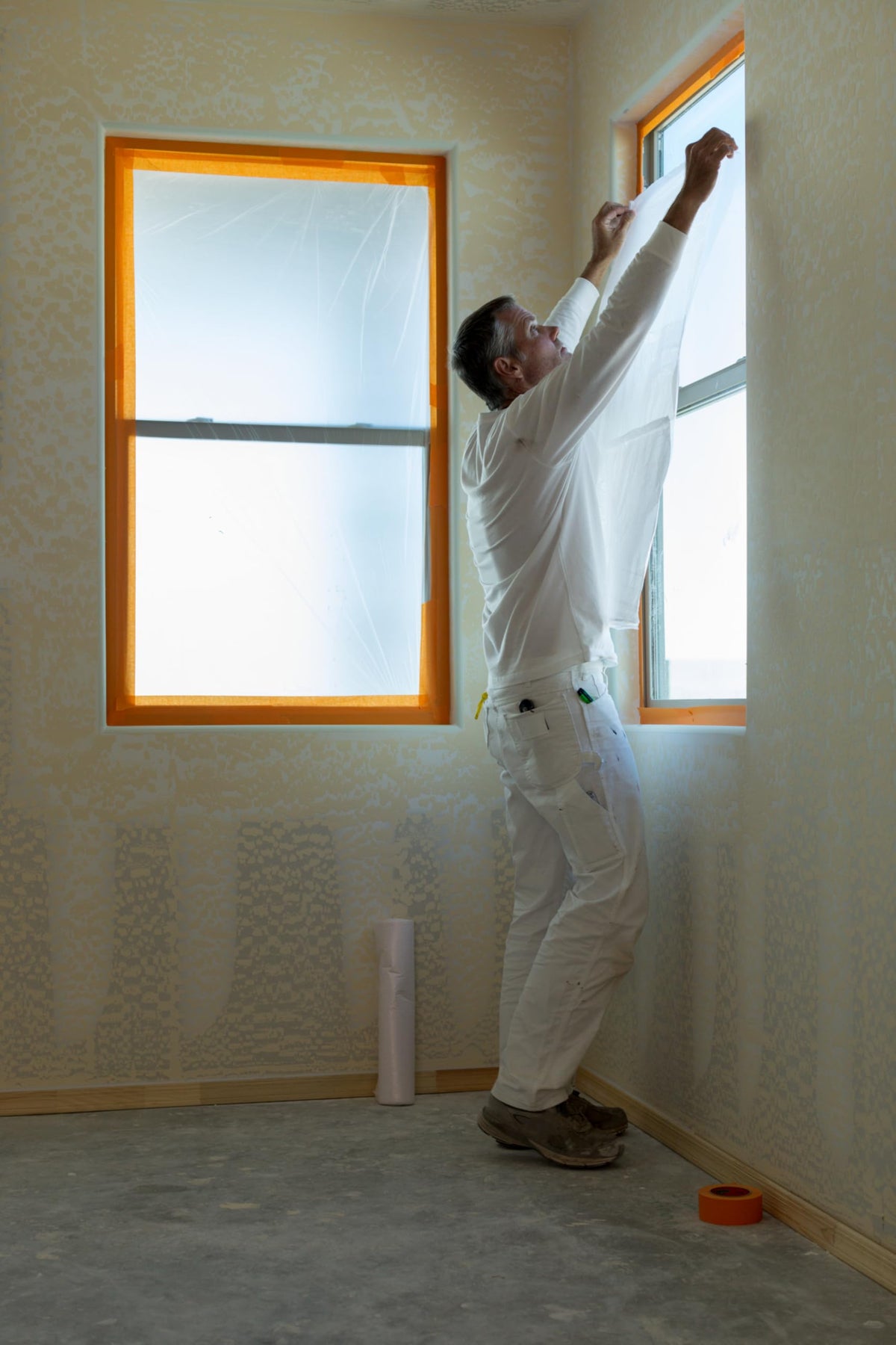 FrogTape ProGrade Orange removes cleanly without shredding after painting