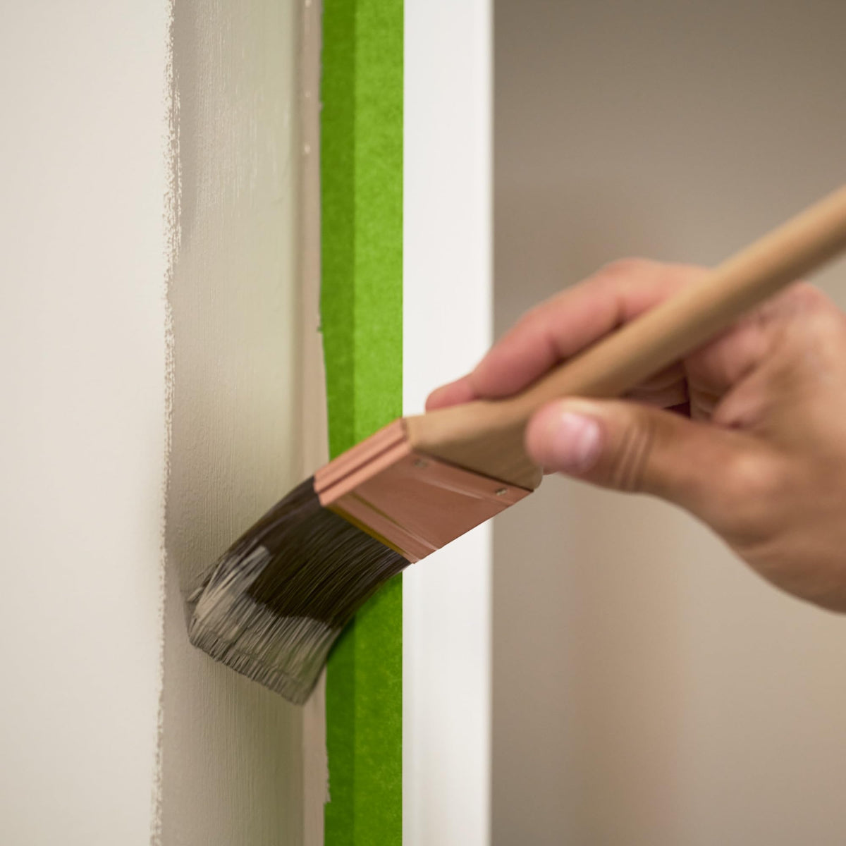 FrogTape solvent-free adhesive bonds quickly for immediate painting.