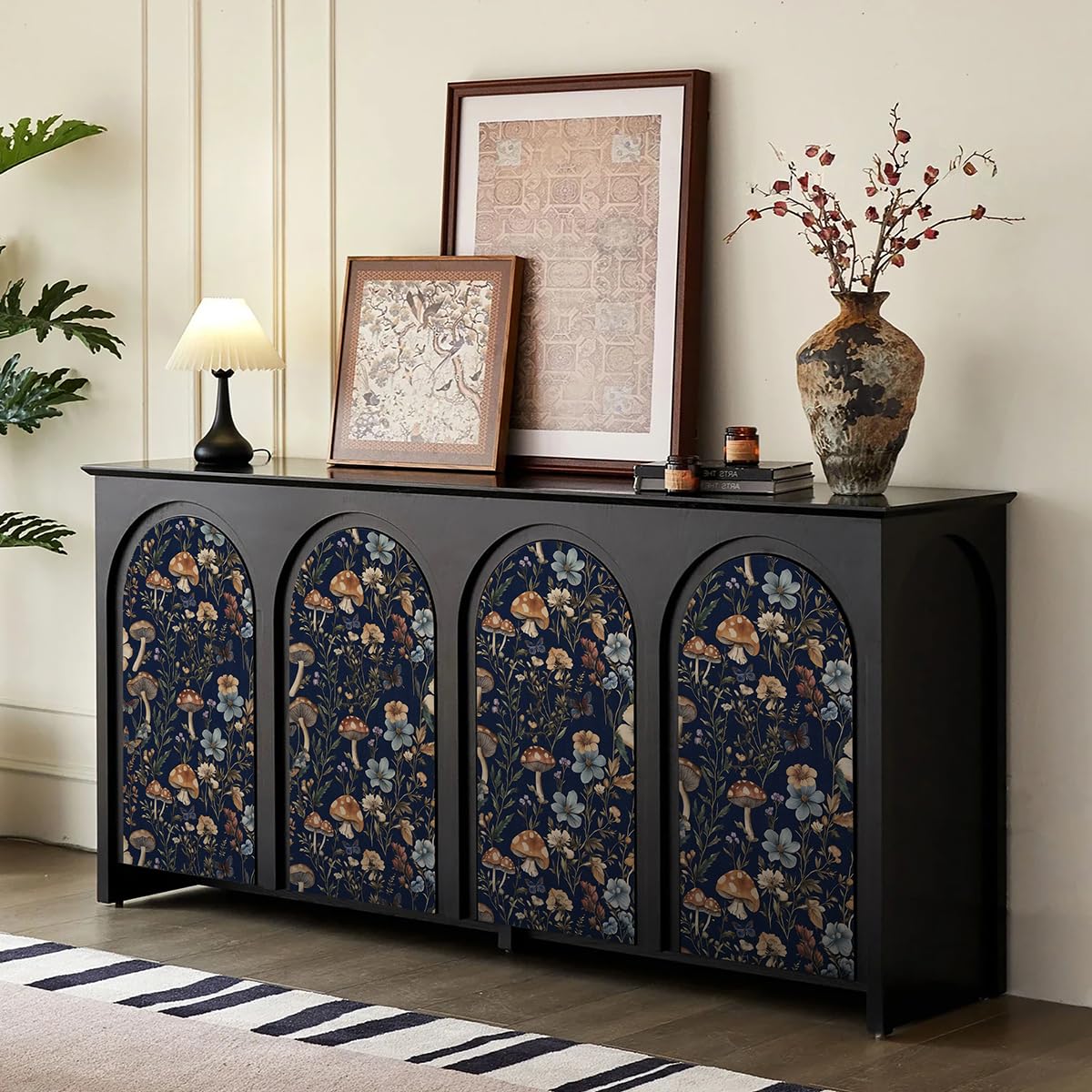 Froluya forest vitality pattern adds depth to kitchen backsplashes and cabinets.