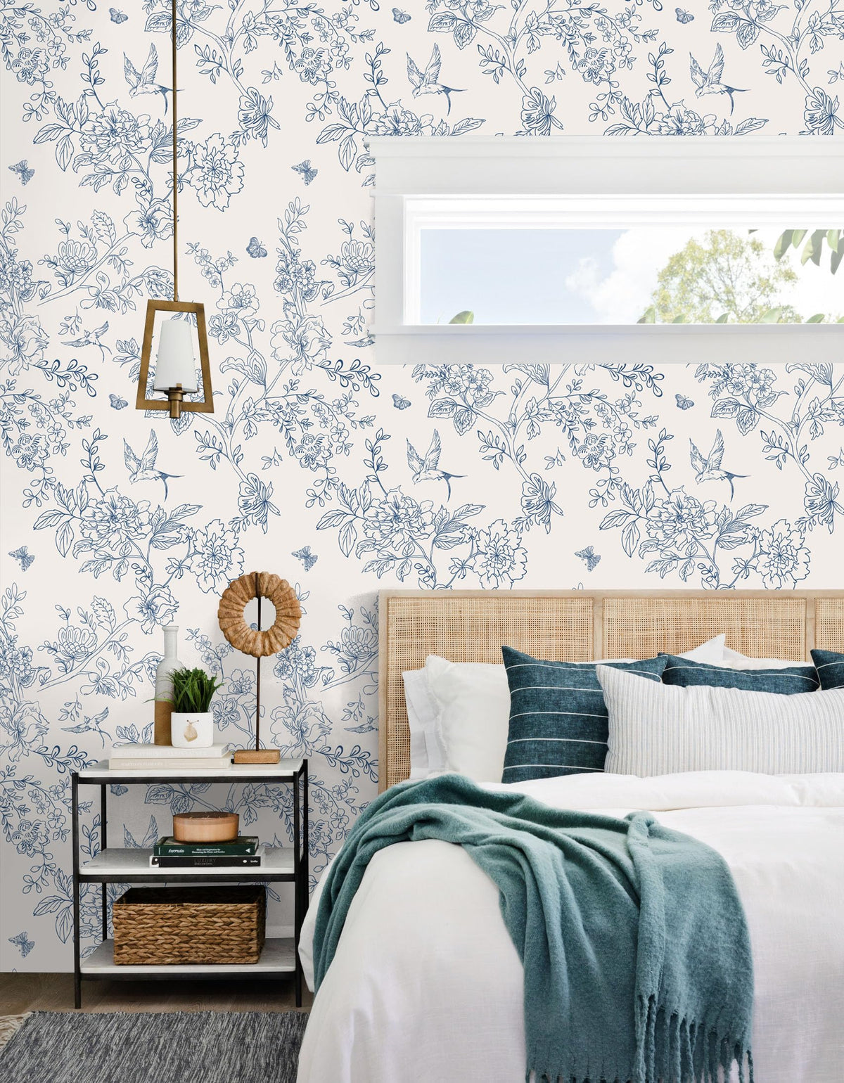 Froluya peel-stick wallpaper makes easy DIY wall updates.