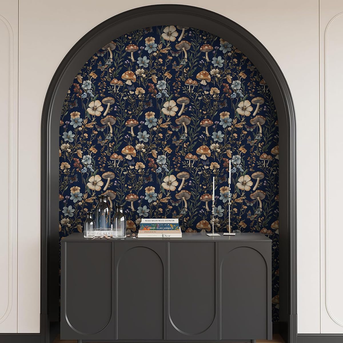 Froluya removable wallpaper roll allows easy redesigns without damage.