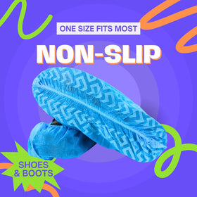 Frontline non-woven material shoe covers for durable, breathable protection.