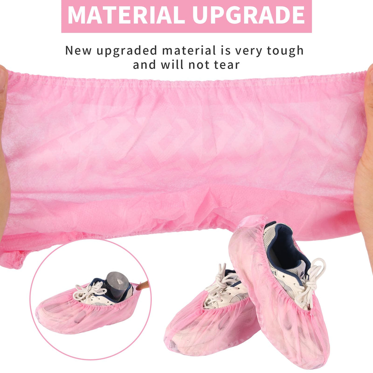 Frontline shoe covers non-slip sole demonstrating traction on a floor