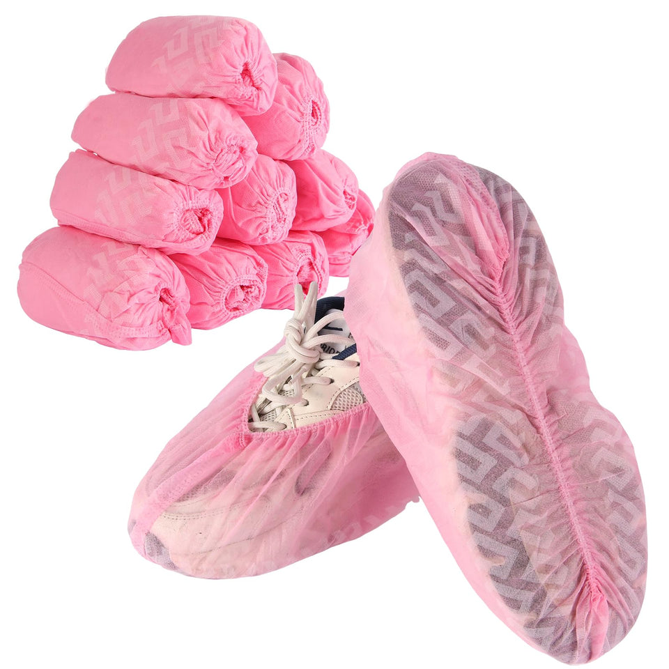 Frontline shoe covers close-up of non-woven material showing durability