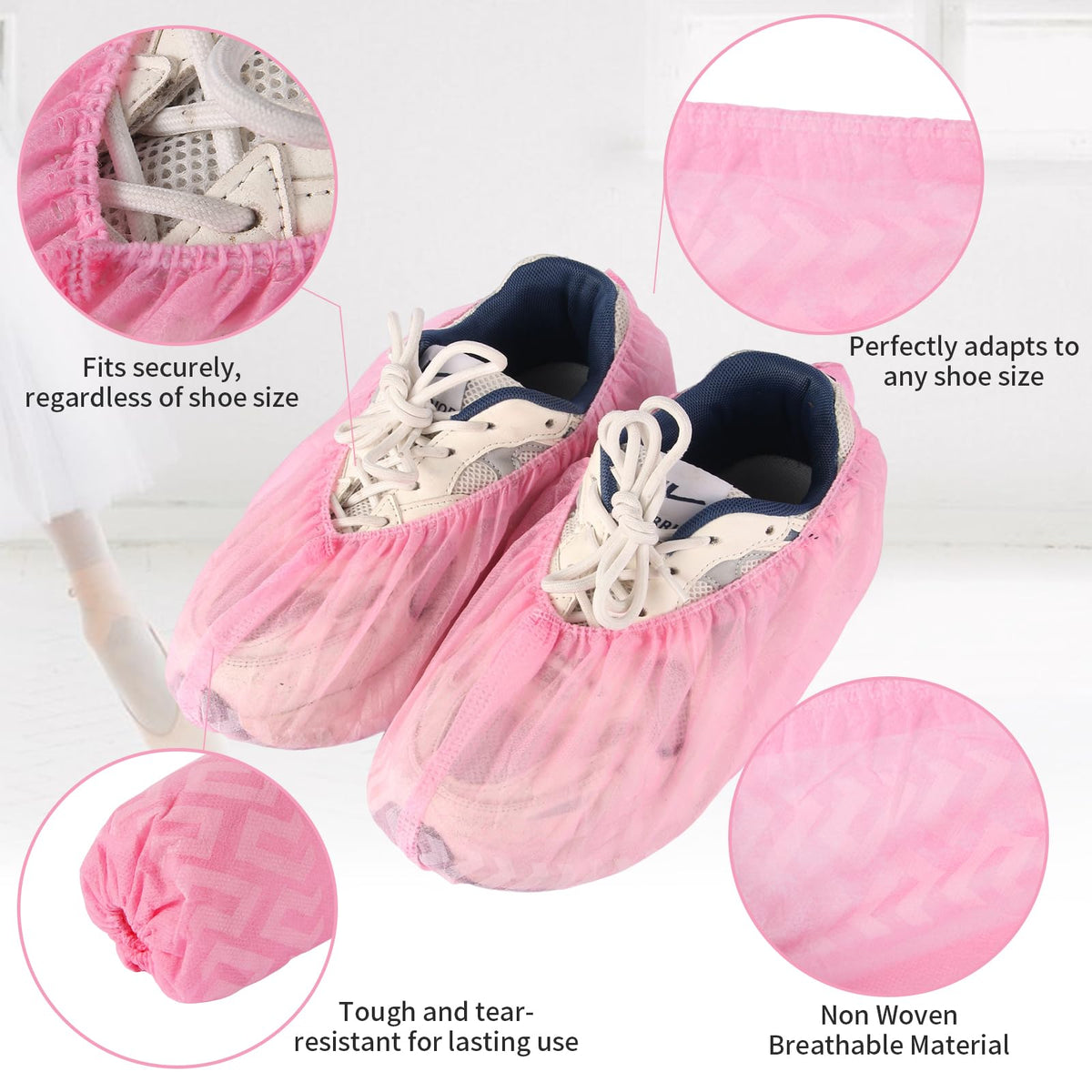 Frontline shoe covers dual-band stretch for secure fit across footwear
