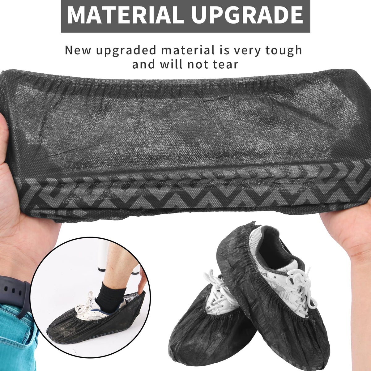 Frontline shoe covers water resistant fabric protects floors in wet environments