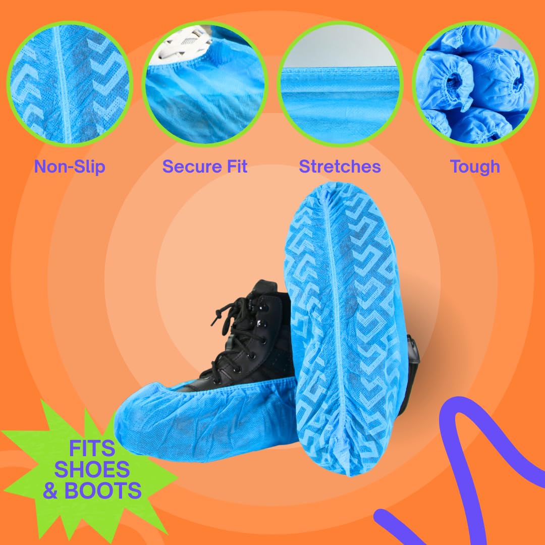 Frontline water-resistant shoe covers keep floors clean in damp environments.