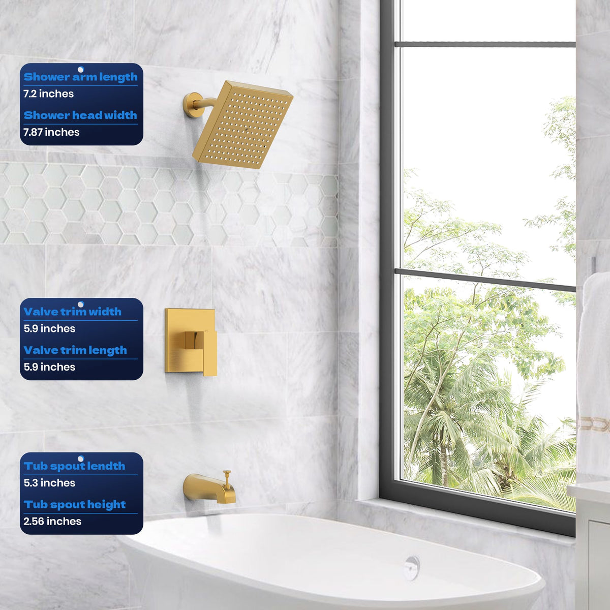 FROPO brushed gold safety valve ensures stable temperature and flow.