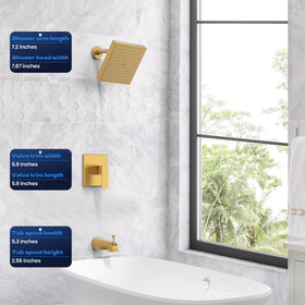 FROPO brushed gold safety valve ensures stable temperature and flow.