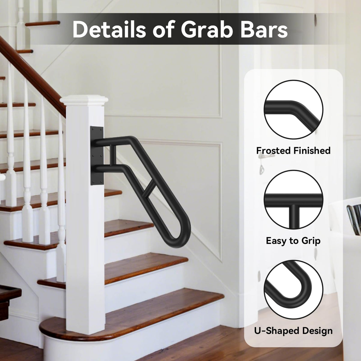 Frossvt 26-inch handrail length suited for 1–3 steps