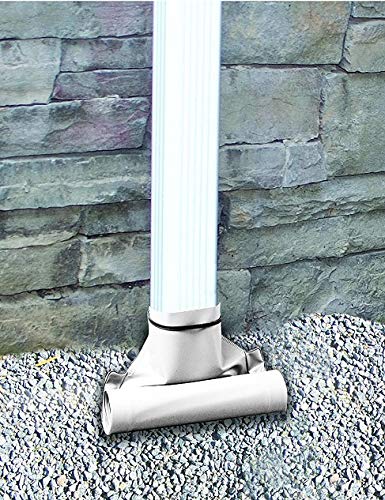 Frost King easy-install downspout extender in white directs water away from foundations.