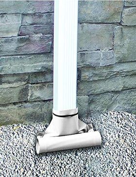 Frost King easy-install downspout extender in white directs water away from foundations.