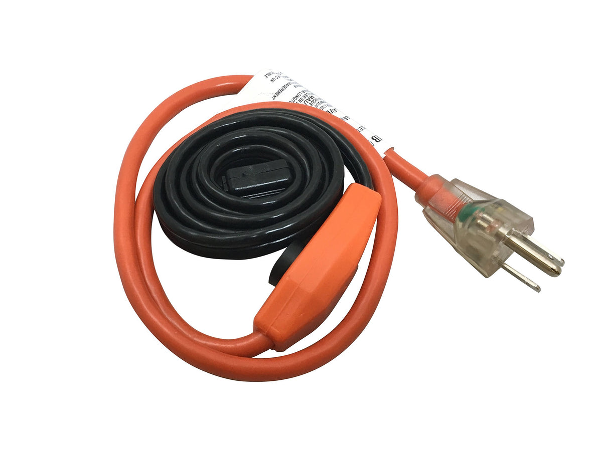Frost King HC3A automatic heat cable protects 3 ft black pipes from freezing.