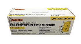 Frost King P9400 clear protective sheet unrolled to cover floors and furniture.