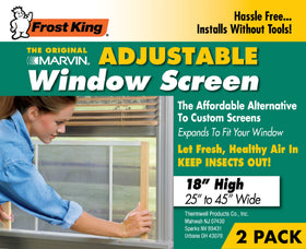 Frost King WB Marvin screen with easy glide rails for fingertip adjustment