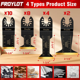 FROYLOT titanium coated blade offering increased hardness for metal cutting.
