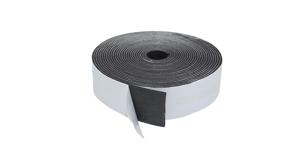 FROZTECH insulation foam tape roll showing durable high-density insulation for multiple projects.
