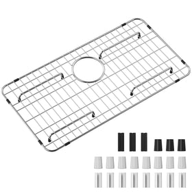 Frsmvati 26x14 rear-drain sink grid protects bottom and fits single-bowl sinks