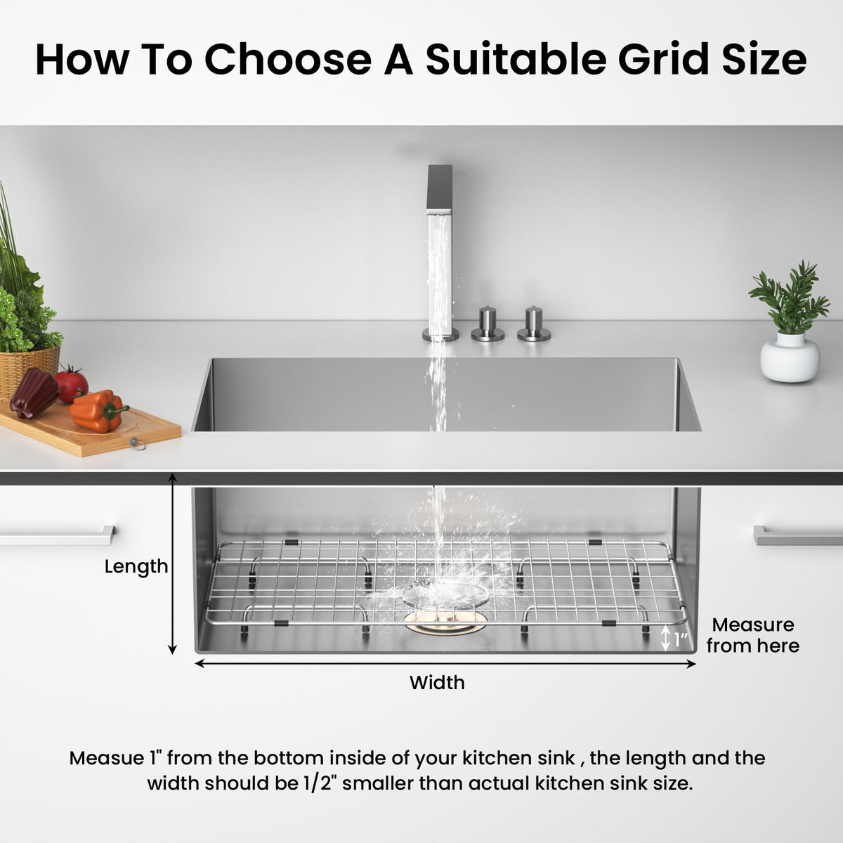 Frsmvati premium protective grid reduces wear on the sink bottom