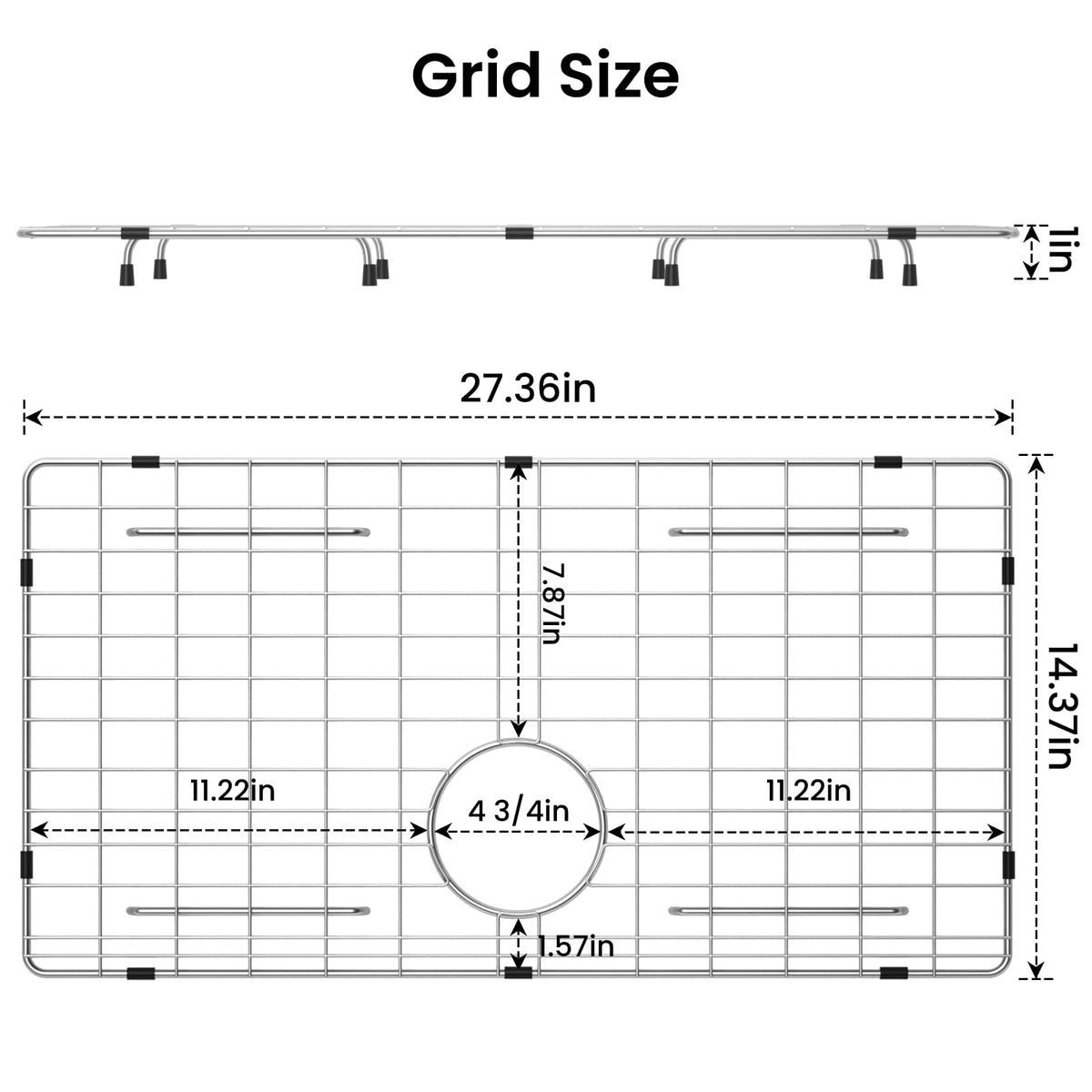 Frsmvati stainless steel sink grid offers anti-rust durability and a sleek look