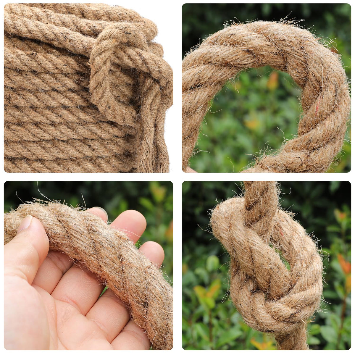 frtzal jute rope 25mm 100ft for railing decor and shelves