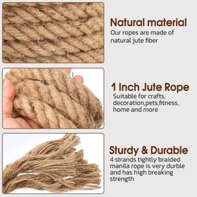 frtzal jute rope 25mm 100ft suspends a swing bed safely