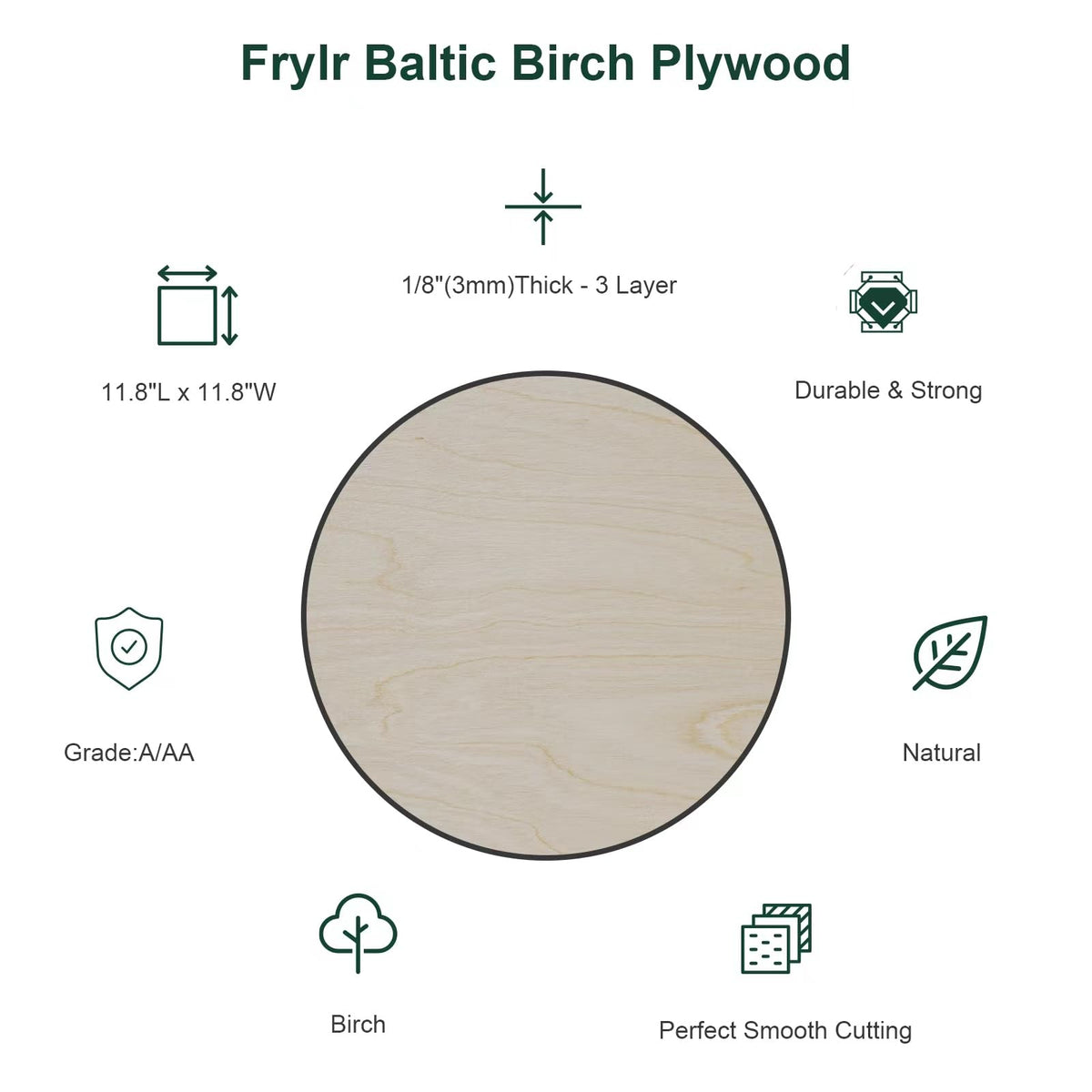 Frylr Baltic Birch plywood showcases a void-free core for stronger bonding and screws.