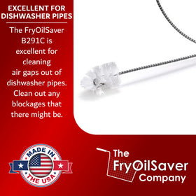 THE FRYOILSAVER COMPANY 48-inch drain brush reaching tight bends without kinking