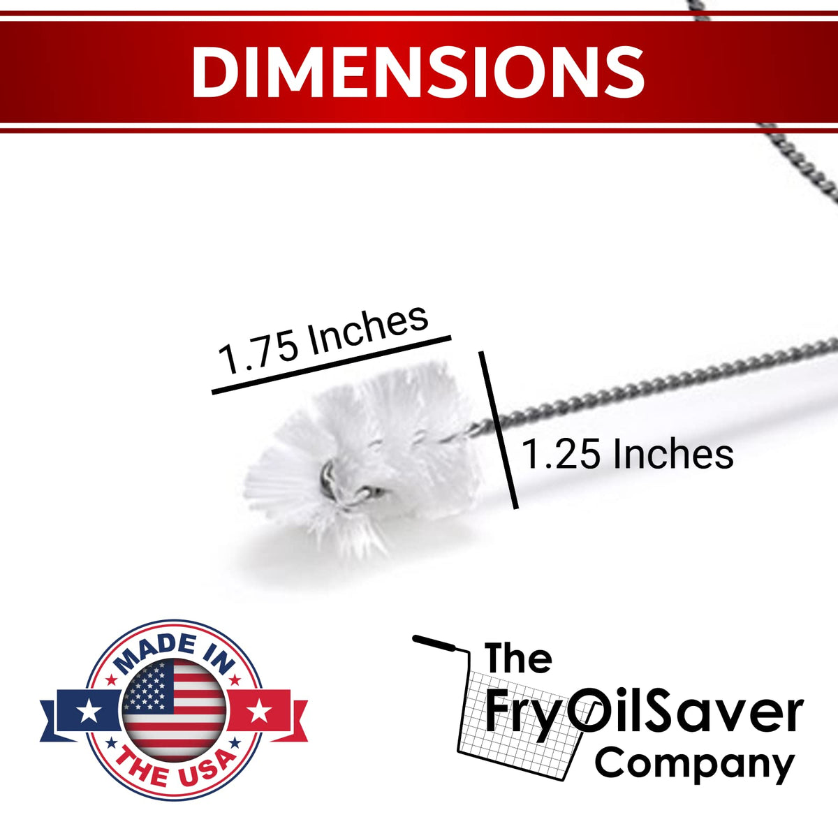 THE FRYOILSAVER COMPANY 48-inch drain brush in dishwasher line use unclogs narrow tubes