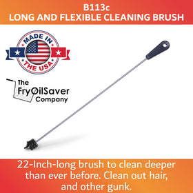 THE FRYOILSAVER COMPANY nylon bristle cleaner loosens hair and soap scum