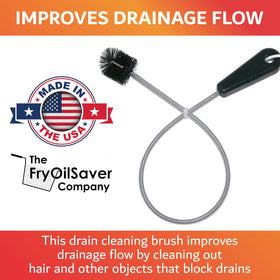 THE FRYOILSAVER COMPANY 22-inch brush reaches narrow lines for maintenance
