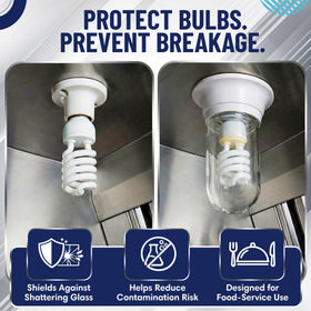 FryOilSaver L10-X006 globe cover for kitchen hoods keeps bulbs cleaner and brighter.
