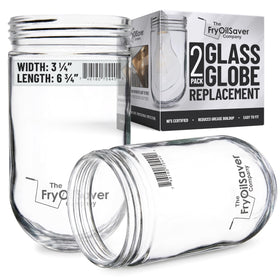The FryOilSaver Co L10-X006 globe cover for outdoor lights protects bulbs from weather and grime.