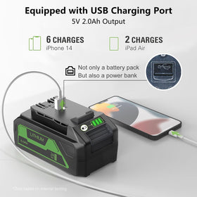 FSKE 6.0Ah battery drop-resistant design for outdoor use