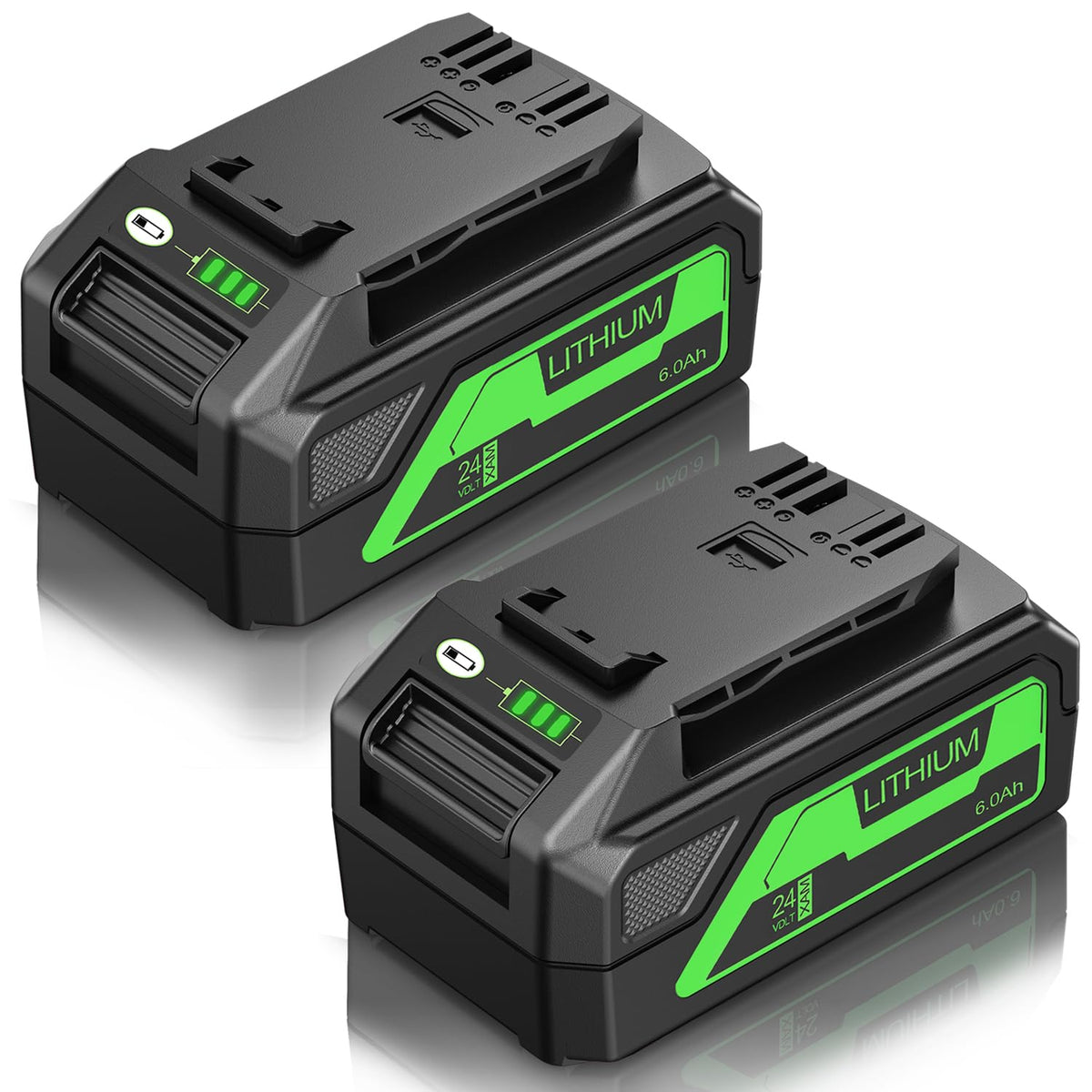 FSKE 6.0Ah battery with charging indicator for quick status checks