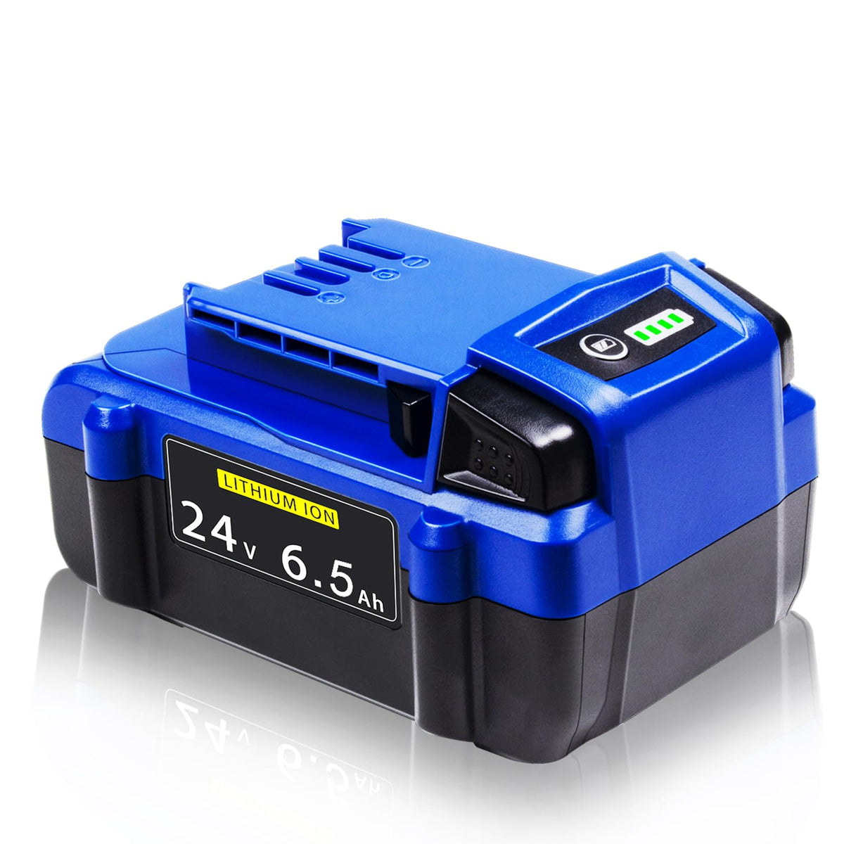 FSKE 6.5Ah replacement battery front view for Kobalt 24V tools, reliable power.