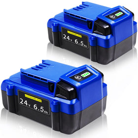 FSKE 6500mAh battery front view highlighting extended power for 24V tools