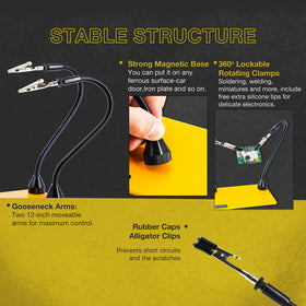 Fstop Labs 360-degree rotating clamps secure components during tasks